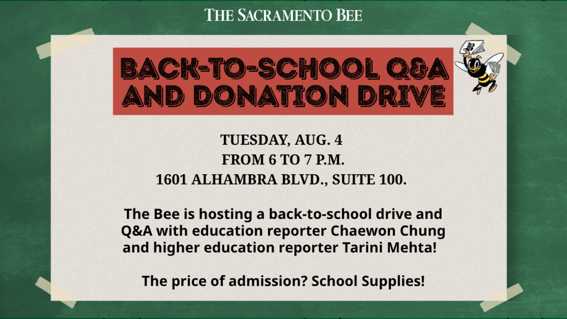 What to know for back to school: Join The Sacramento Bee for a supply drive and Q&A