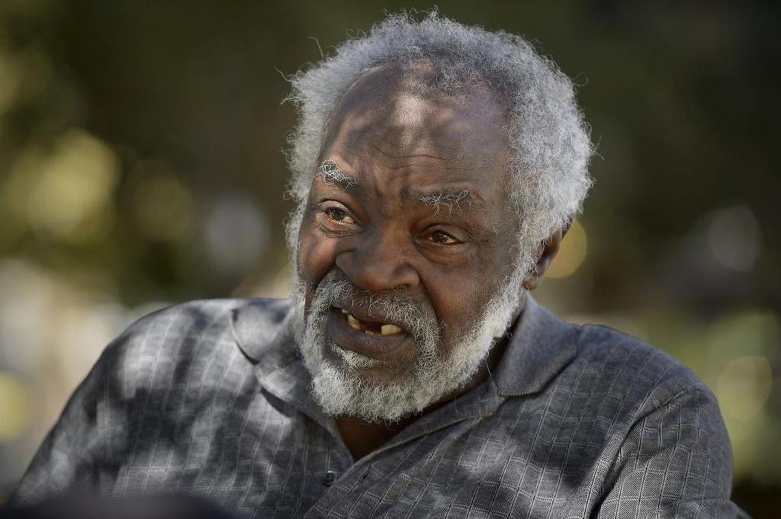 Homeless man Jerome Applewhite sits in a wheelchair in Cesar Chavez Park in Sacramento on Sept. 26, 2017.
