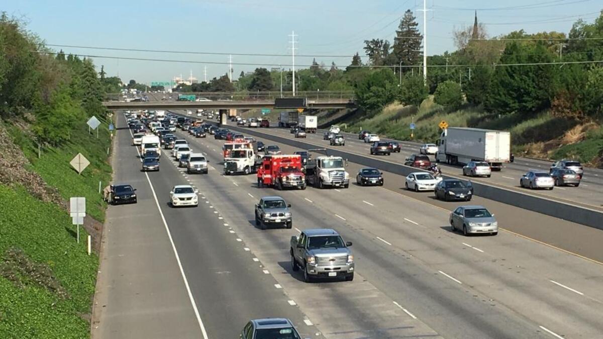 A motorcyle accident on Higway 50 on Tuesday.