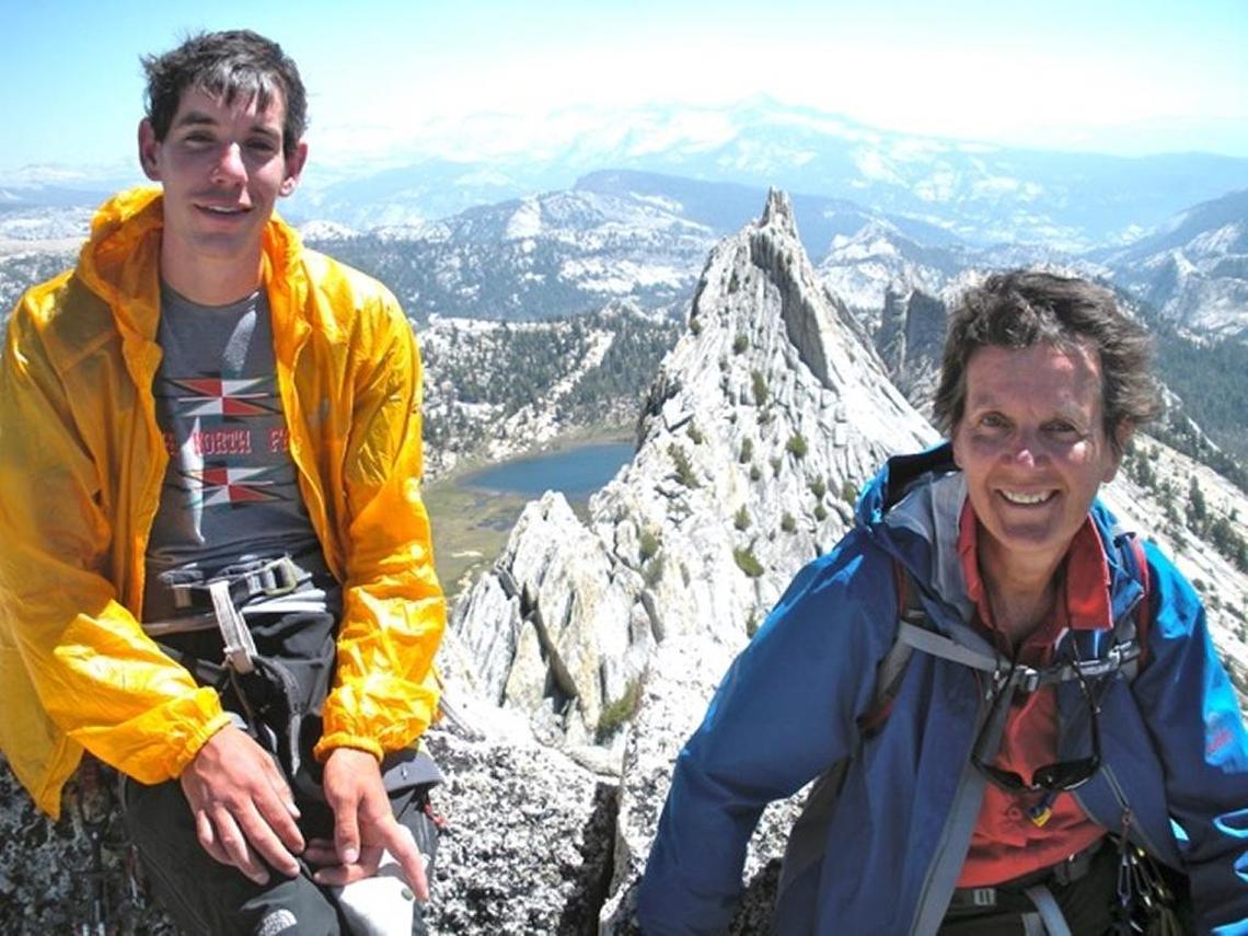 Alex Honnold and his mom, Dierdre Wolownick, on Matthes Crest in Tuolumne Meadows.
