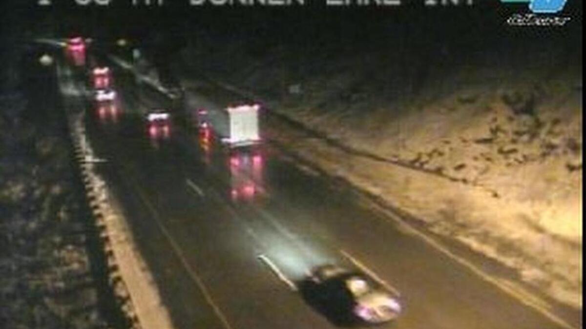 Traffic on Interstate 80 is flowing again Friday night at the Donner Lake Interchange.