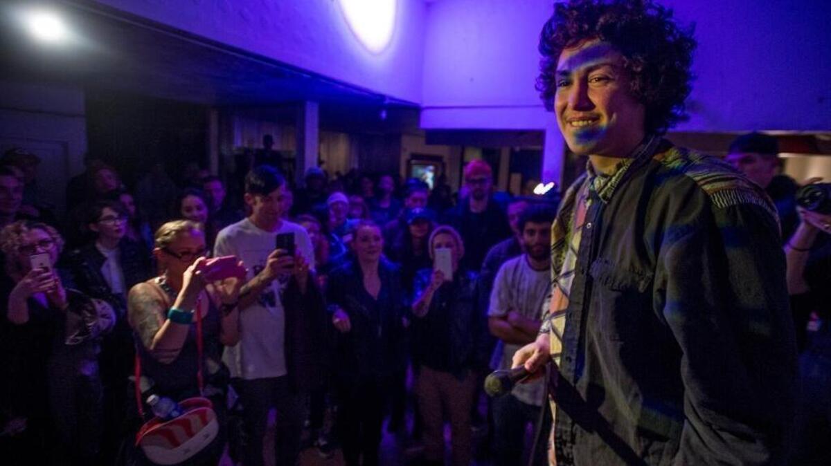 Frank Lopes, aka “Hobo Johnson,” performs at Sol Collective in Sacramento on Friday, January 20, 2017. He is among more than a dozen performers boycotting the Sammies show in 2018.