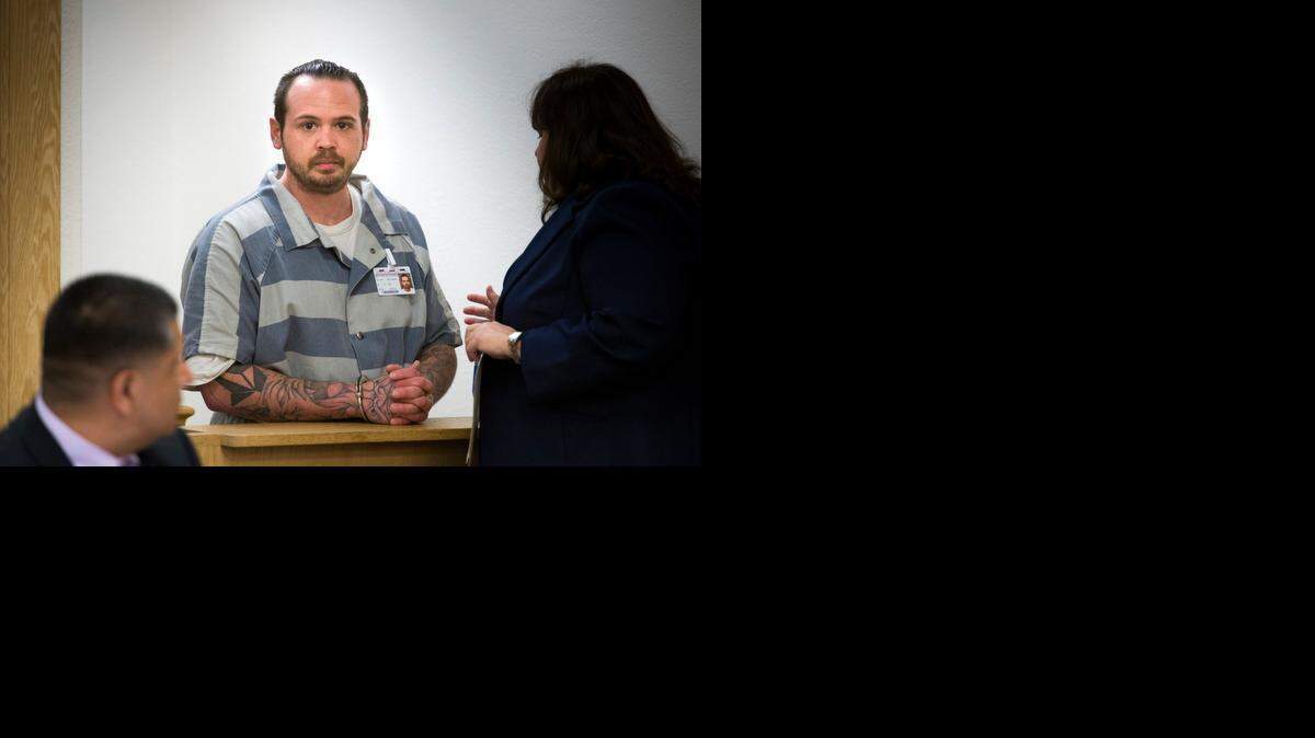 
Frank Rees, here appearing in court in early March, was back in court Monday to face charges in a March drug arrest. Rees is the father of the baby found dead in a slough near Knights Landing in February.
