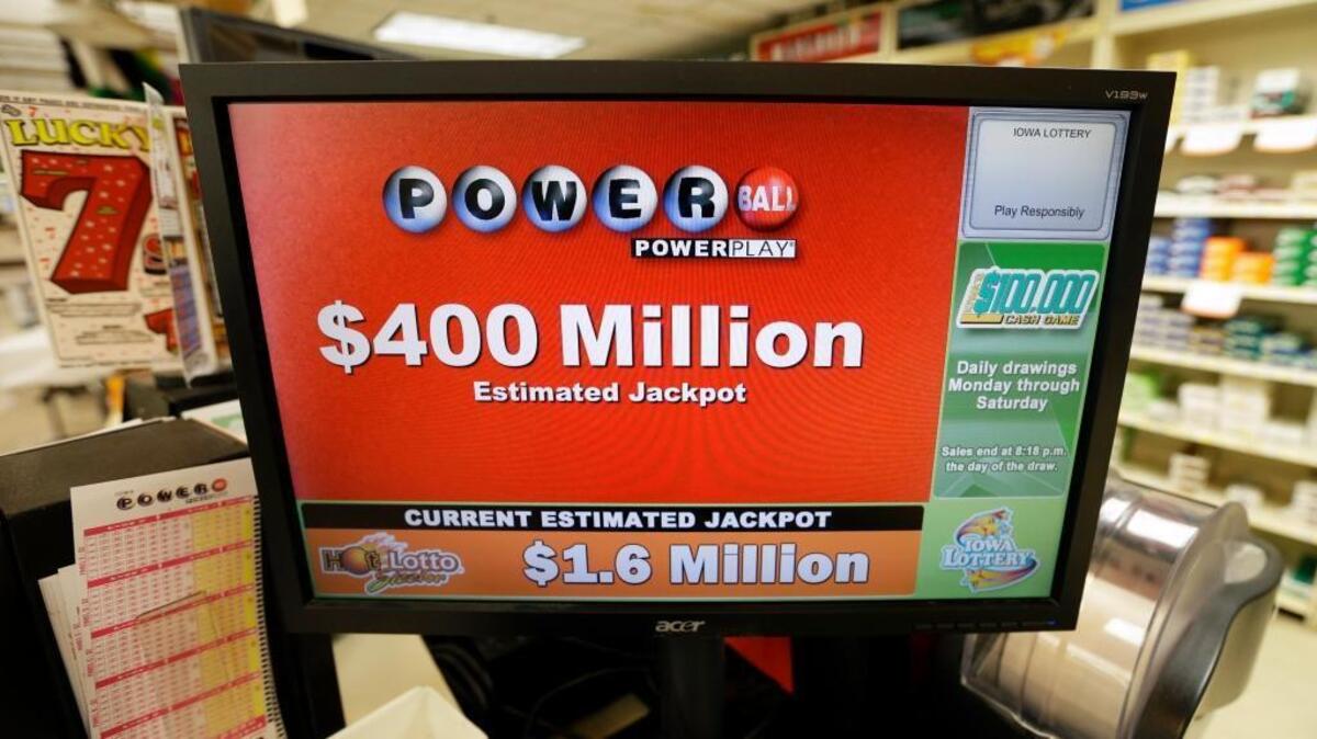 A monitor in a Dahl's grocery store displays the estimated jackpot amount for Wednesday's Powerball drawing, Tuesday, Sept. 17, 2013, in Des Moines, Iowa.