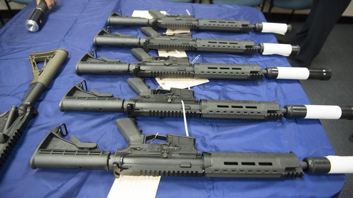 U.S. Attorney Benjamin B. Wagner announces indictments in a multi-county firearm manufacturing and trafficking case on Thursday, October 15, 2015, in Sacramento, Calif.