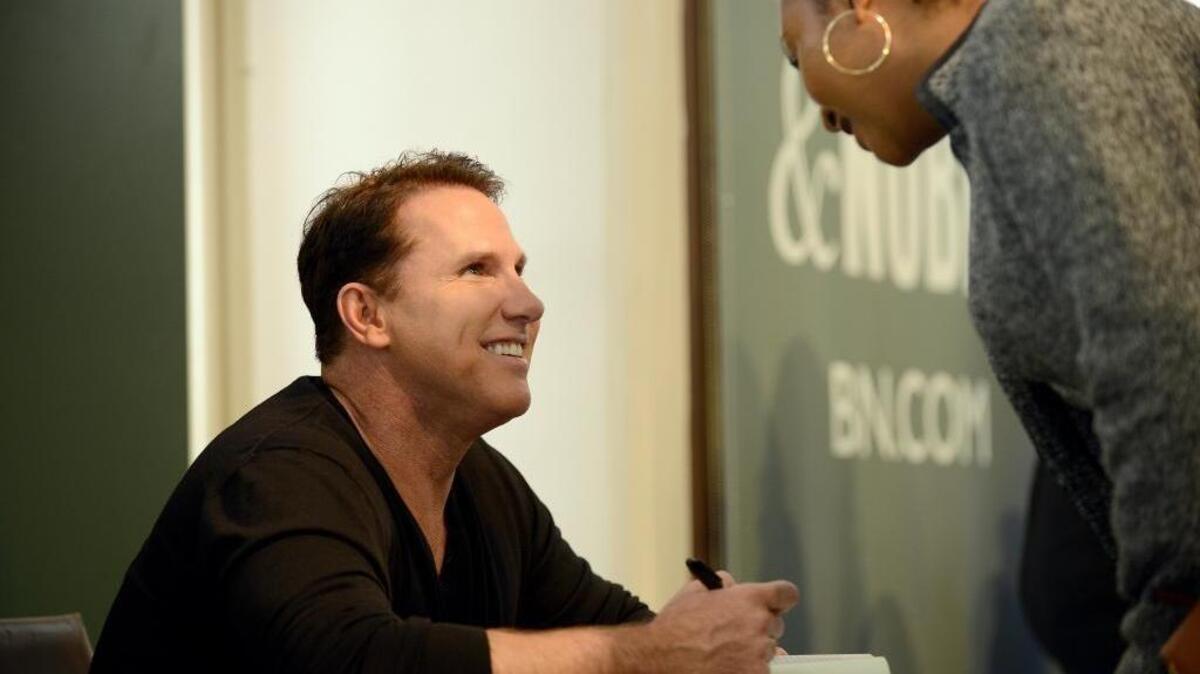 Nicholas Sparks signing his latest book, "Two by Two," in New York.