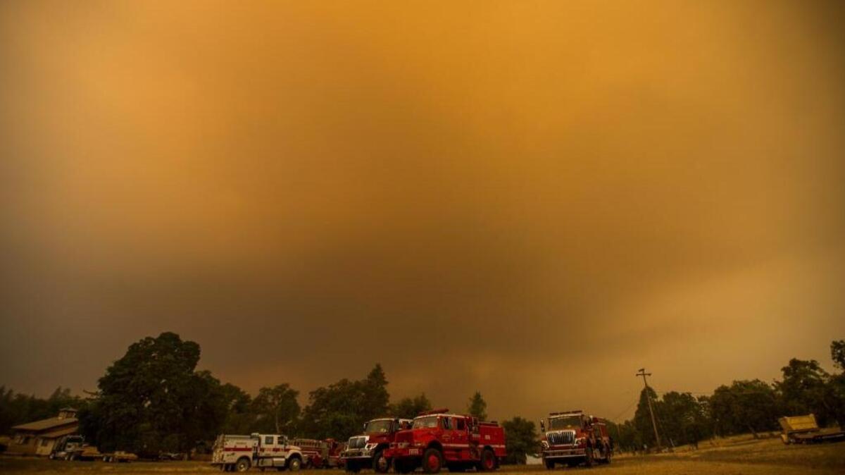
The Butte fire burning in Amador and Calaveras counties has darkened the region’s skies with smoke and ash, creating challenging conditions that are mirrored by the Valley fire in Lake County. Those blazes and more have been atop the news throughout the weekend.

