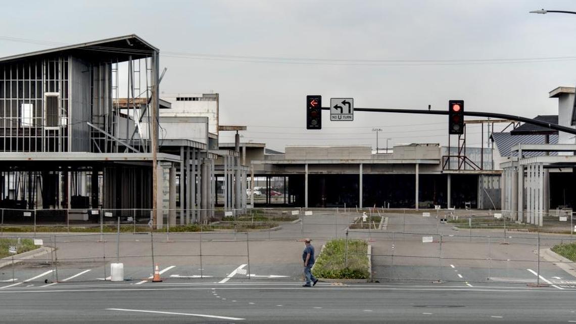 Wilton Rancheria wants to build Sacramento County’s first tribal casino on property near these unfinished structures from an ill-fated mall project in Elk Grove.
