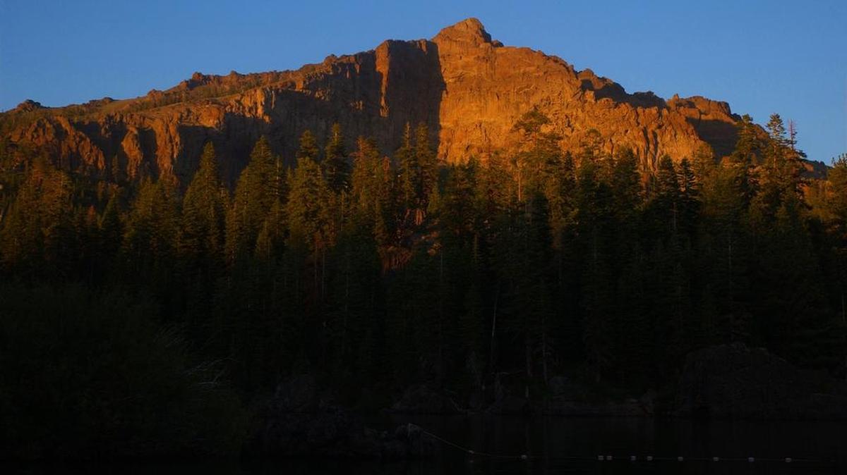 Thunder Mountain towers above Silver Lake in Eldorado National Forest, where officials are developing plans for maintaining the roads.