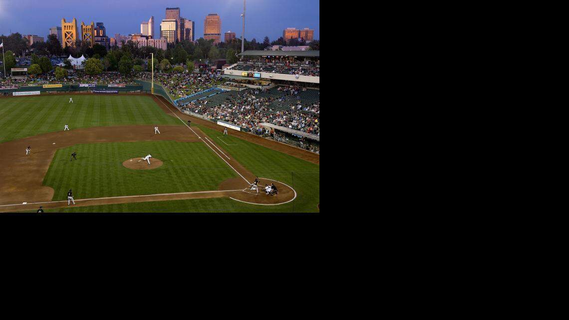 
The opening day game between the Sacramento River Cats and Salt Lake Bees at Raley Field in West Sacramento on Friday, April 11, 2014. 
