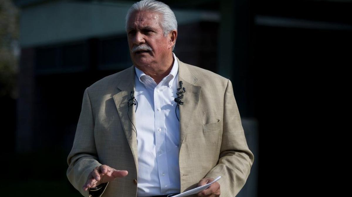 Yolo County Sheriff Ed Prieto speaks about an arrest on Feb. 28, 2014 in Woodland, California.