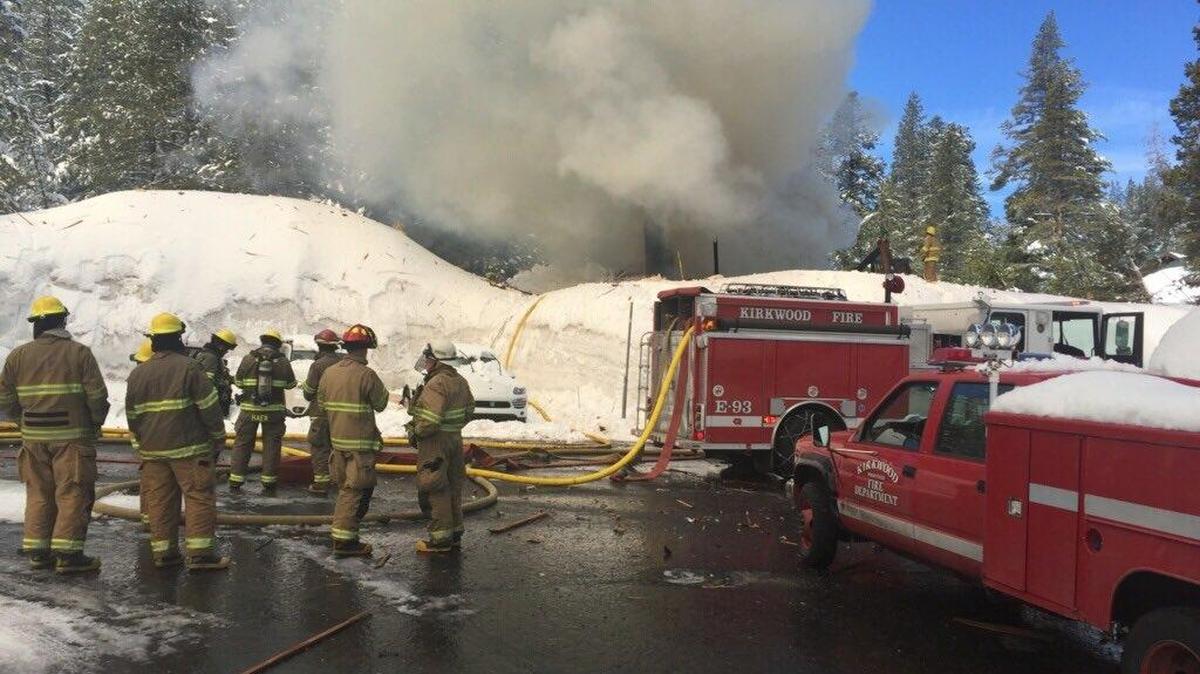 Emergency crews at the site of a gas explosion at Kirkwood