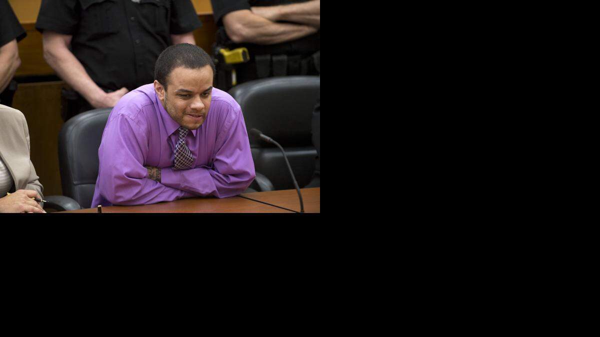 
Lonnie Orlando Mitchell Jr. grimaces as he hears the verdicts read Aug. 20 in Sacramento Superior Court. He was sentenced Friday to 53 years and four months to up to life in prison for his role in the Dec. 14, 2010, shootout that killed Monique Nelson.

