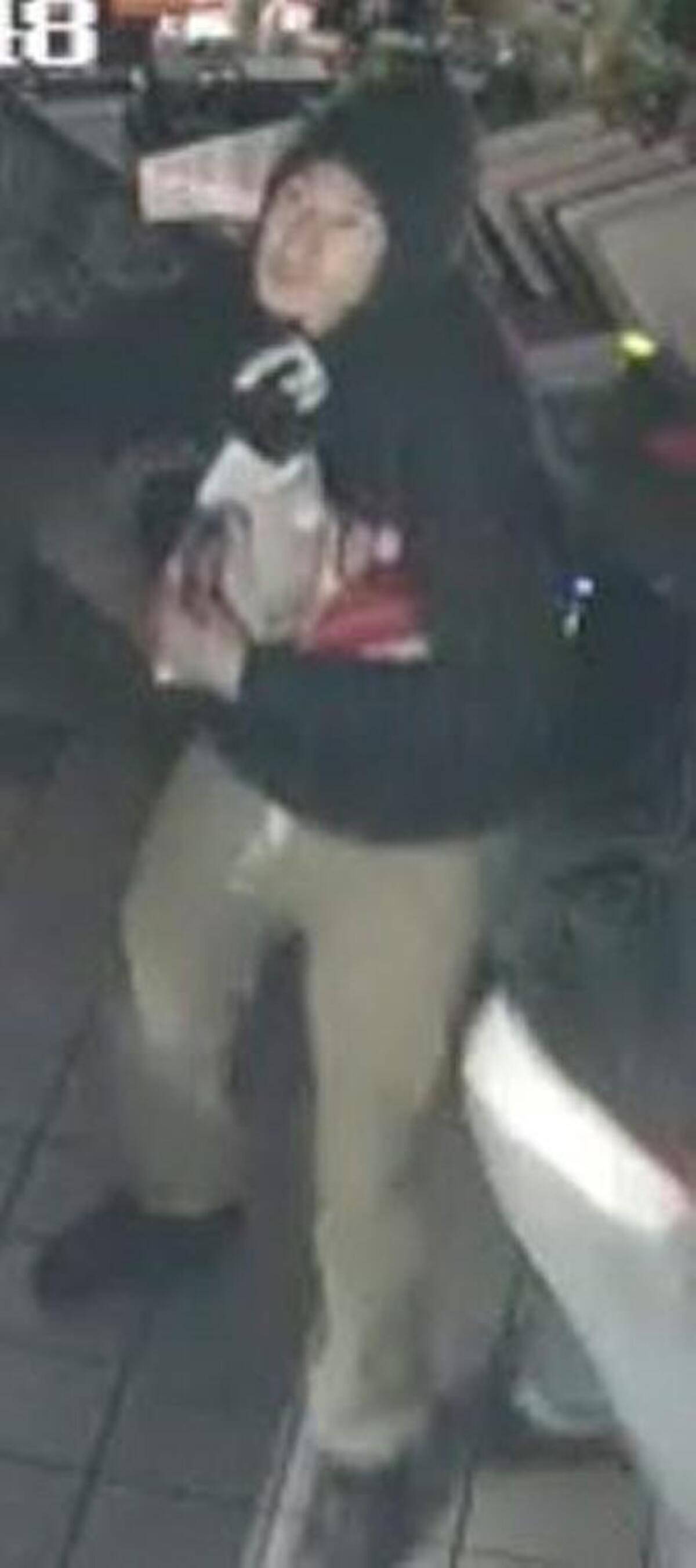 One of the men sought in the gas station burglary.