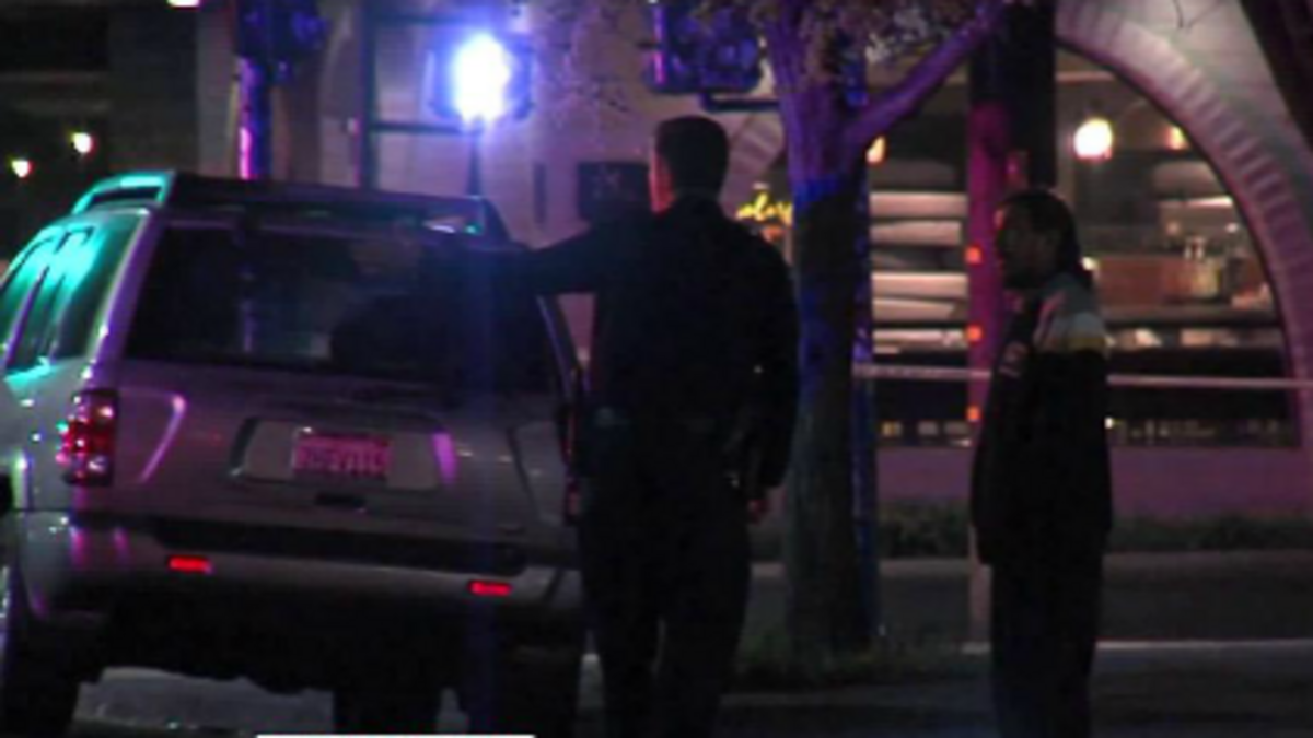 The scene of the shooting on Alhambra Boulevard.
