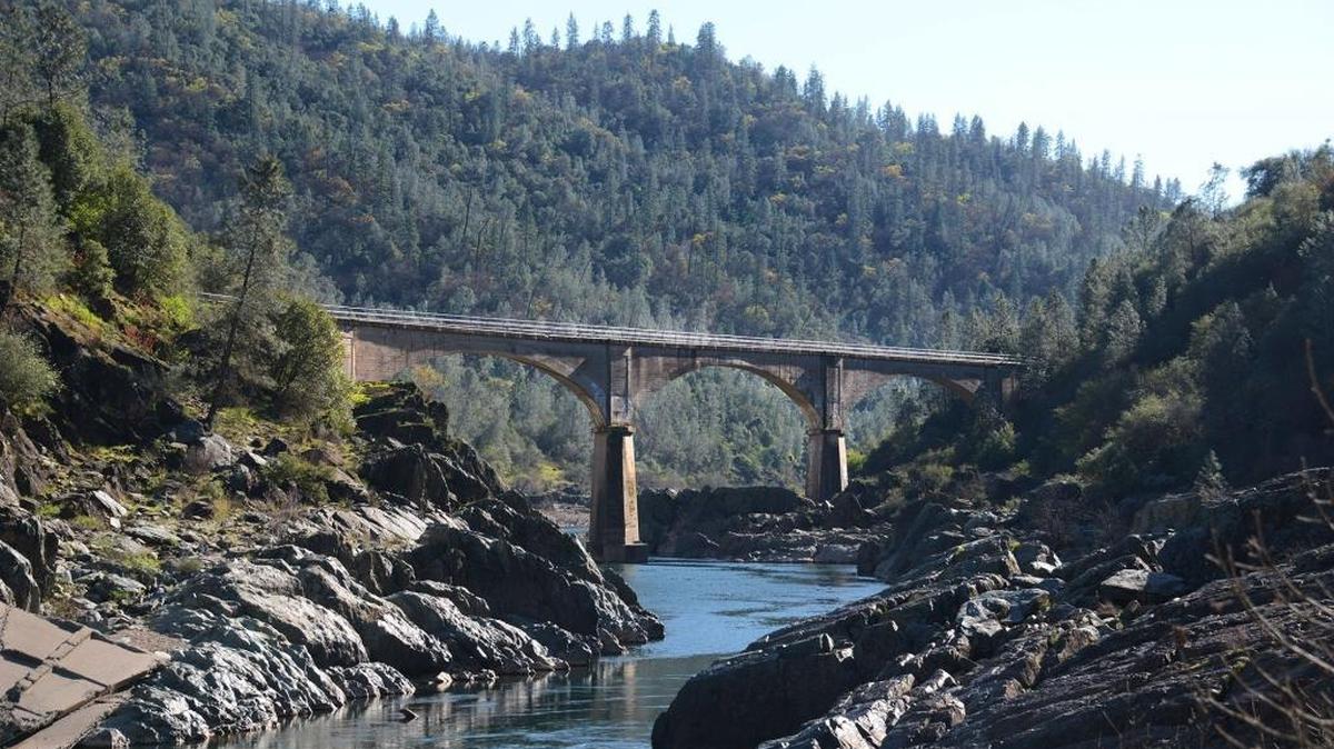 The historic Mt. Quarries Railroad Bridge, which supported a rail line constructed in 1912 used to haul limestone up to Auburn, is often referred to as the “No Hands Bridge.”