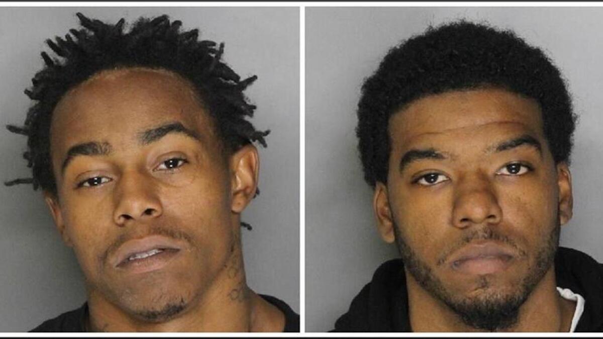 Kaleb Starks, 23, left, and Mykhel Lee, 22, both of Sacramento, were arrested in connection with 11 armed business robberies in Sacramento County, according to the Sacramento County Sheriff’s Department.