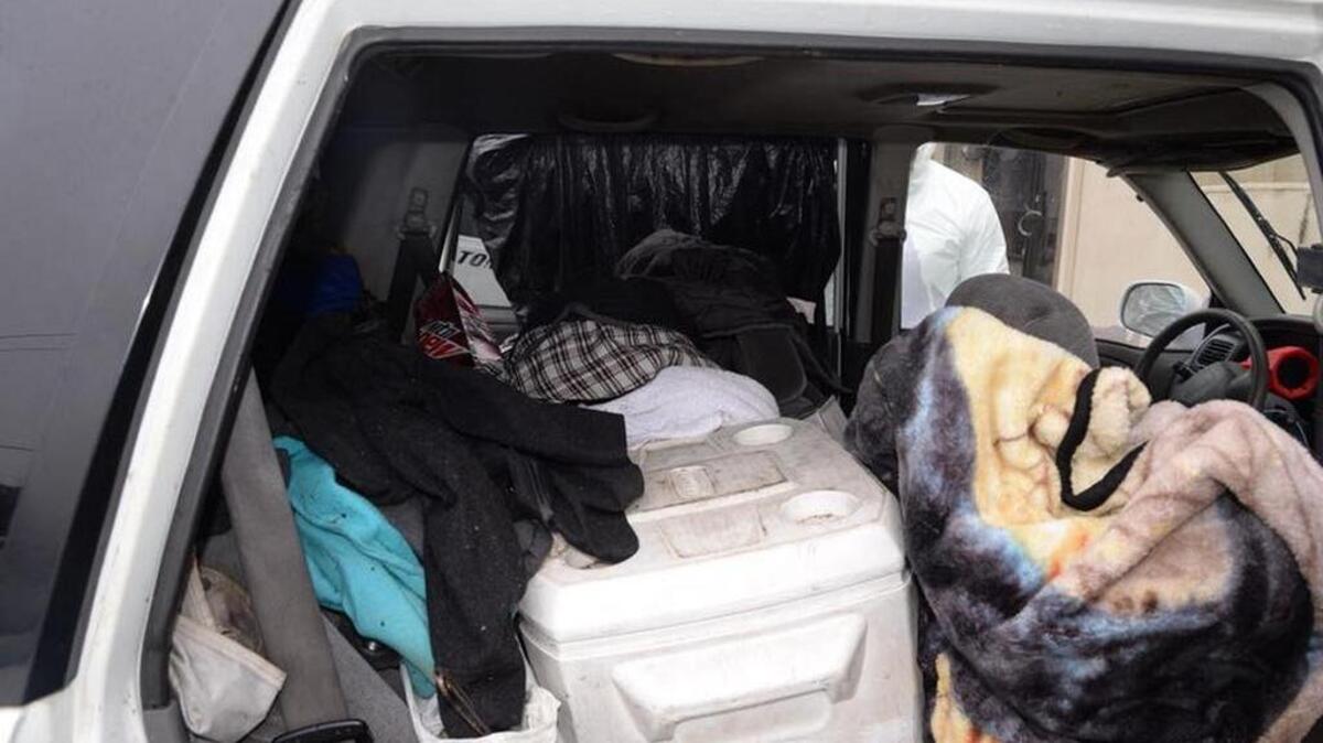 Weddles and Walker were believed to be living inside this SUV with their five children.