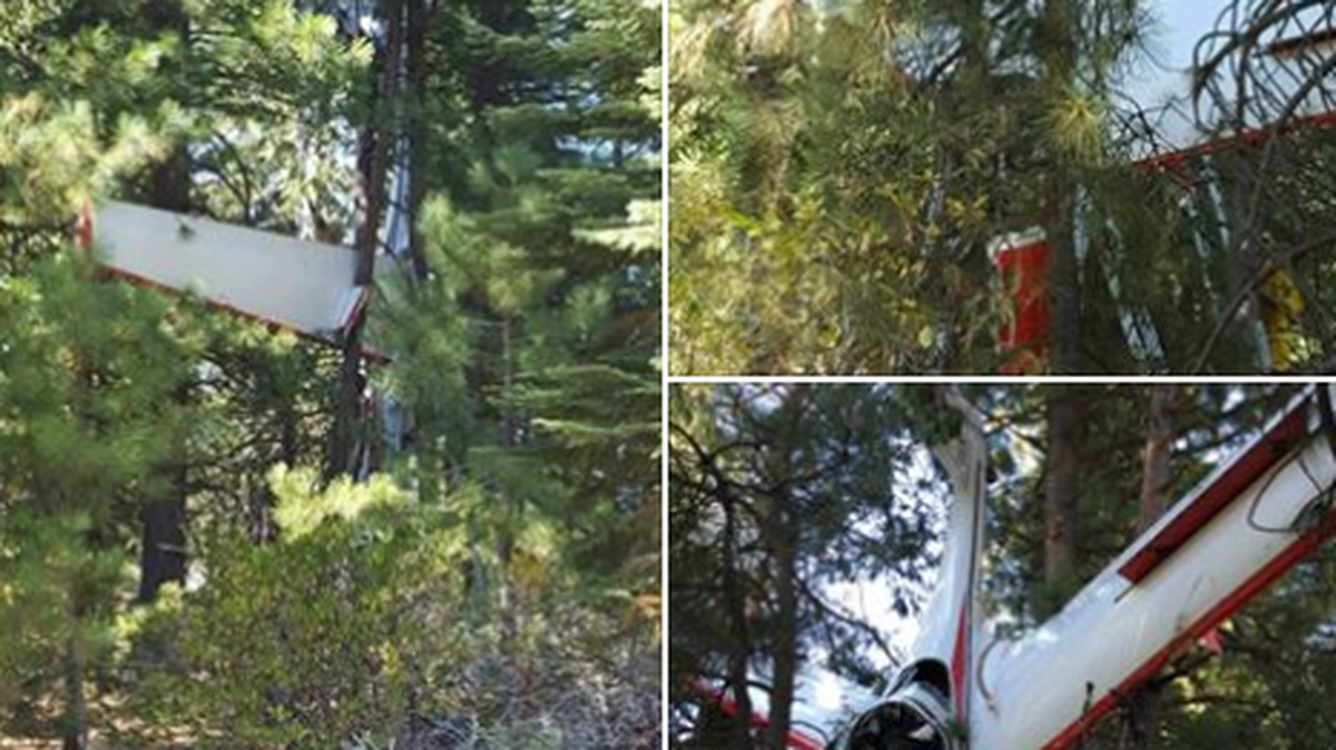 A glider lost power and crashed into trees in the median of Highway 80 near the Blue Canyon Road offramp.