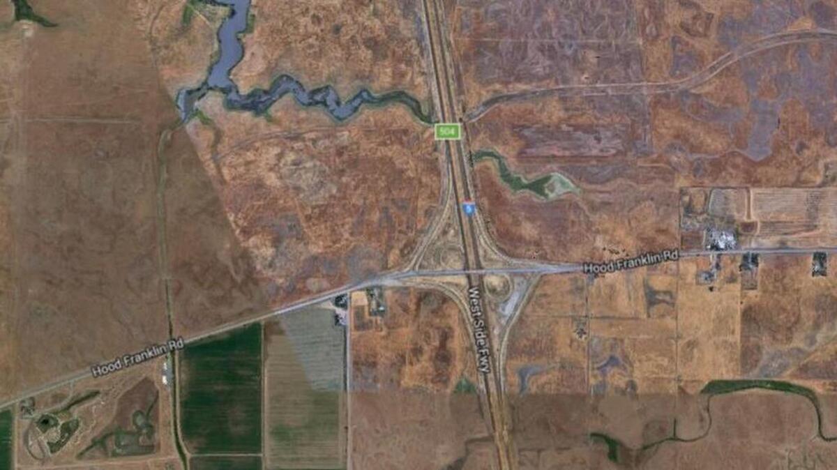 Google Earth map shows where a man from was in a crash with a big rig on northbound I-5 south of Hood-Franklin Road at around 1:15 a.m.