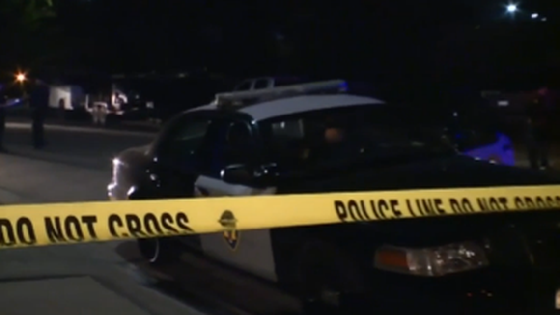 Crime scene at the 400 block of North Sunset Drive in Lodi on Tuesday night.