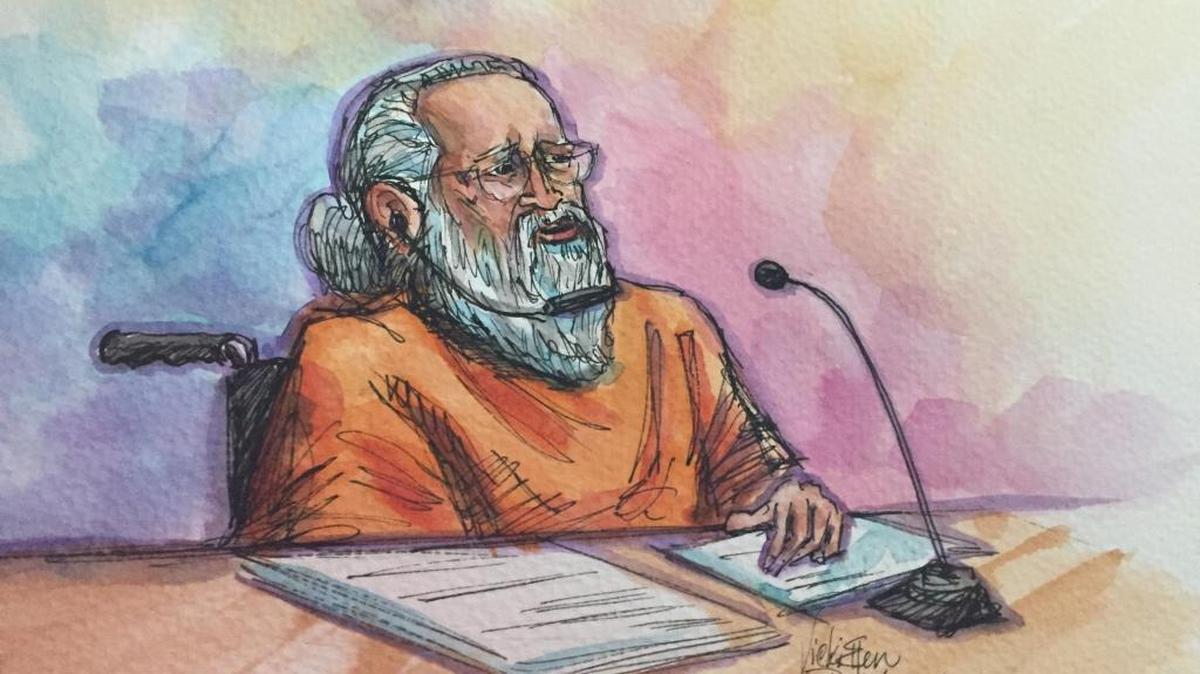 Silas Duane Boston, depicted in a December 2016 court appearance.