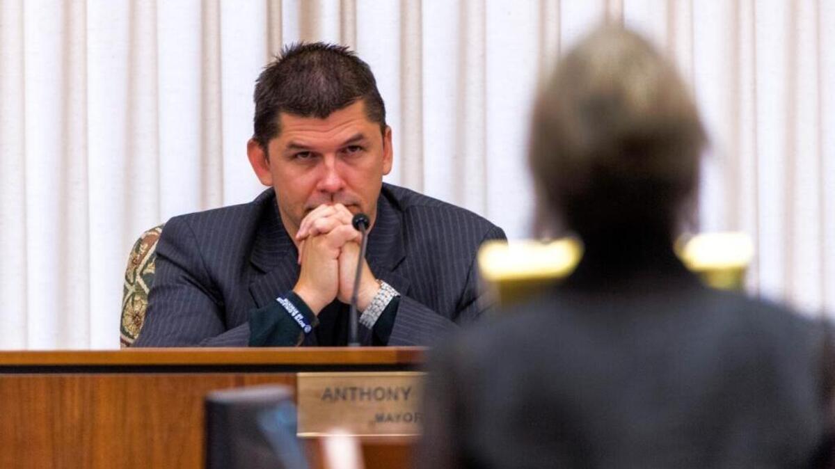 Stockton Mayor Anthony Silva listens to public comments during a City Council meeting in 2013.