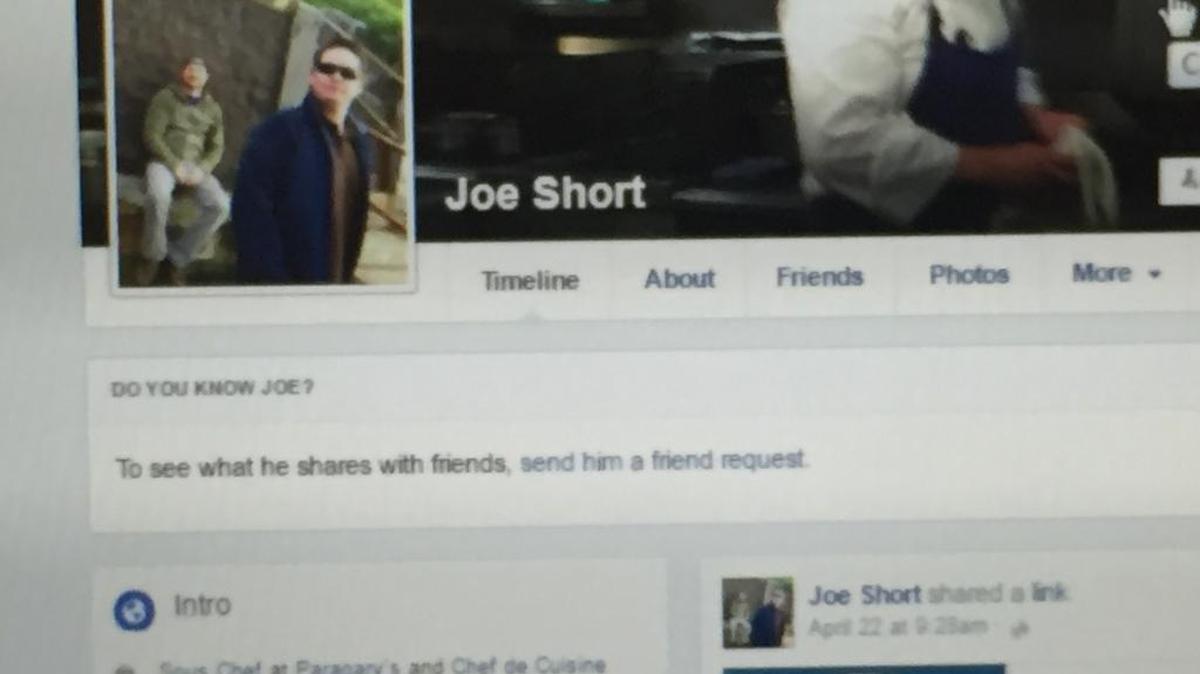 Joseph Short’s Facbook page lists his job as Chef de Cuisine at Paragary’s