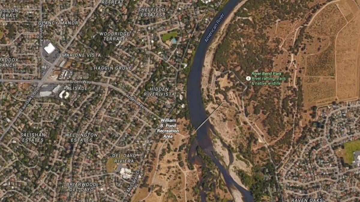 Google Earth image pinpoints William Pond Recreation Area.