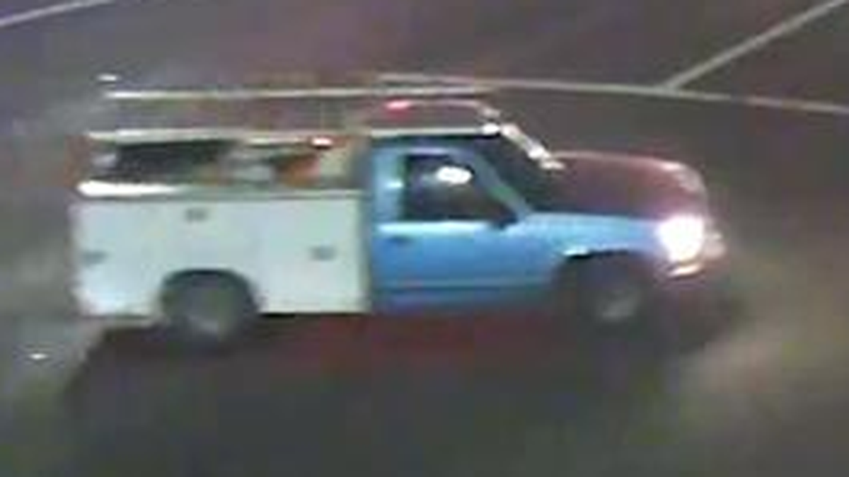 A surveillance photo shows a truck sought in a hit-and-run collision that killed a bicyclist Wednesday night at Marysville Boulevard and Los Robles Boulevard in Sacramento’s Hagginwood area.