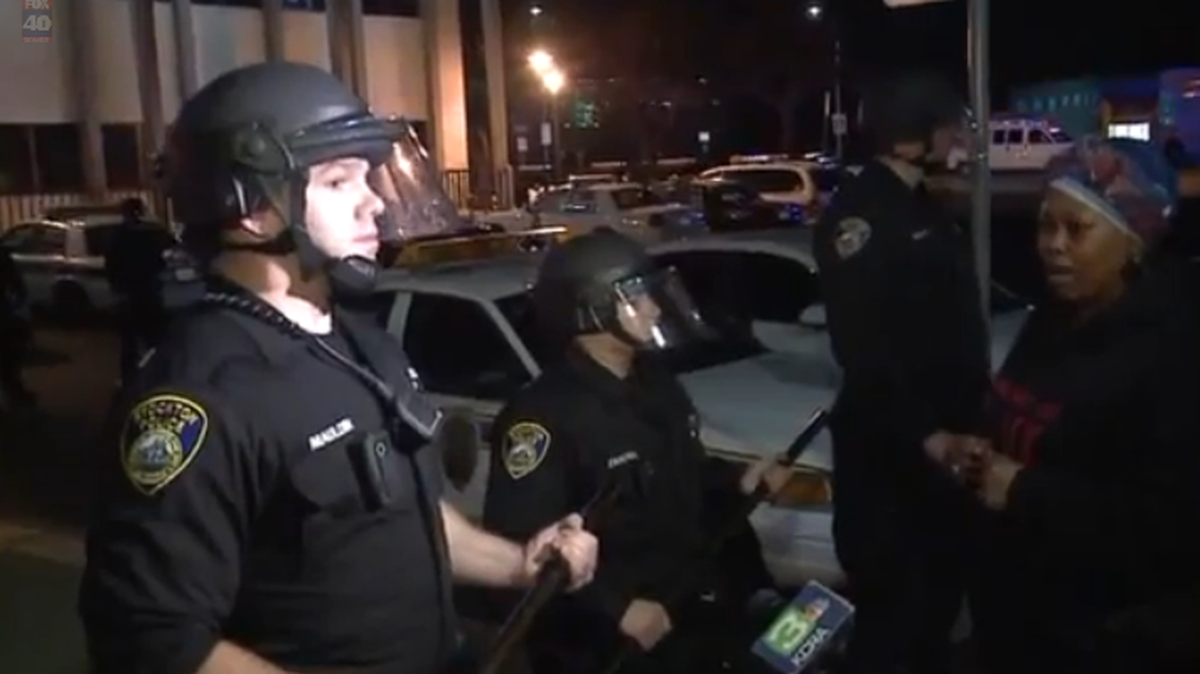 A protest broke out at the Stockton City Council on Tuesday.