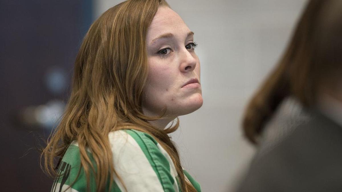 Samantha Green appears in Yolo Superior Court during a preliminary hearing in the death of her infant son on Monday, November 2, 2015, in Woodland.