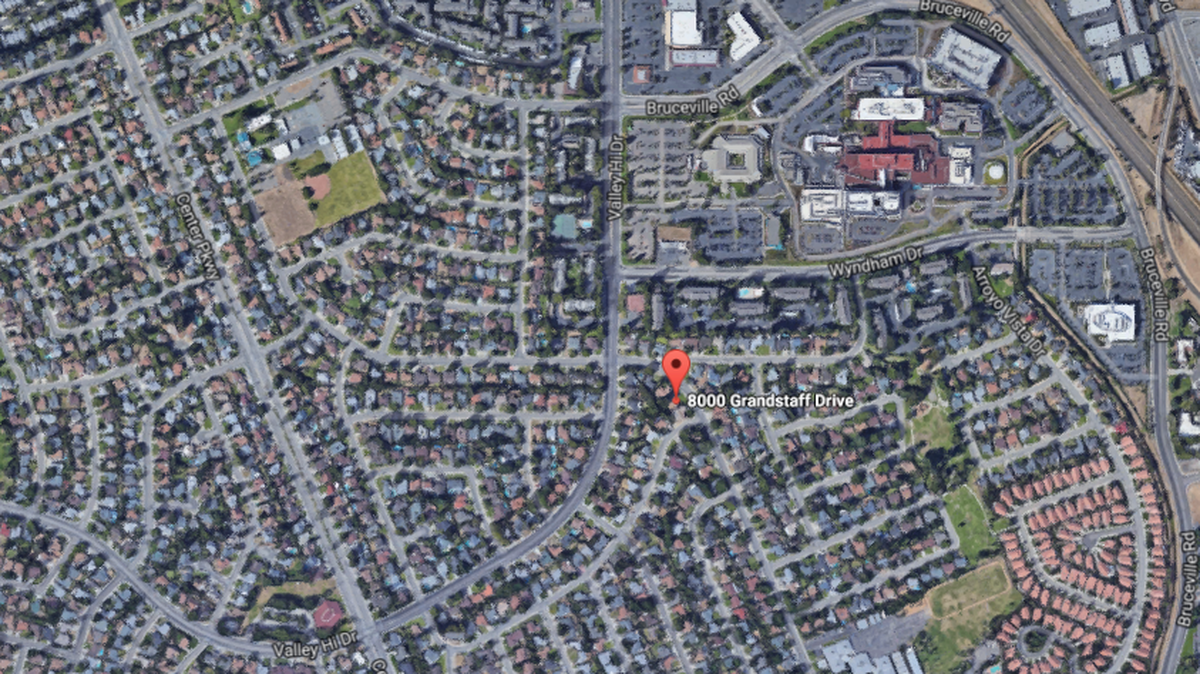 Goolge Earth image shows approximate location of the homicide.