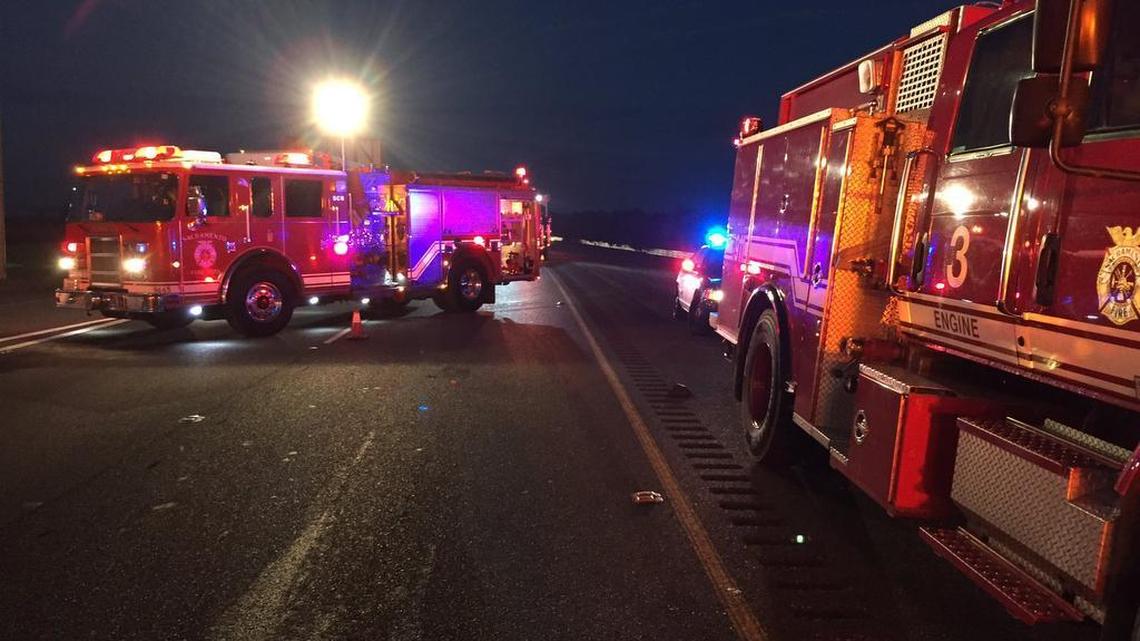 A person getting out of a car involved in a collision Wednesday morning on Interstate 5 near Highway 99 was hit and killed by a passing vehicle, according to Chad Hertzell, a California Highway Patrol spokesman.
