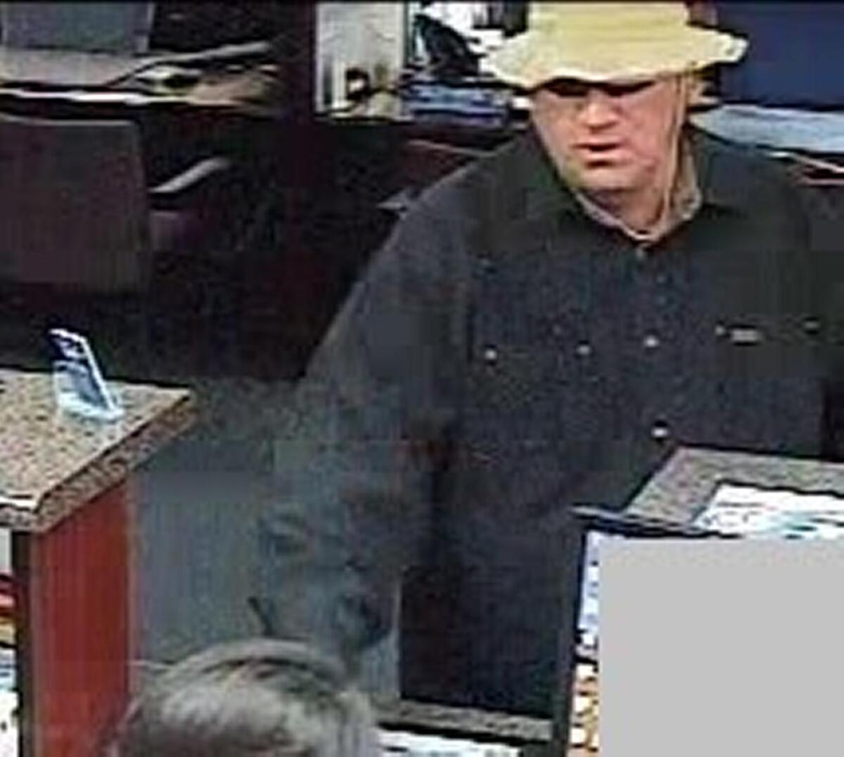 Roseville police seeks this man in a Tuesday afternoon bank robbery.