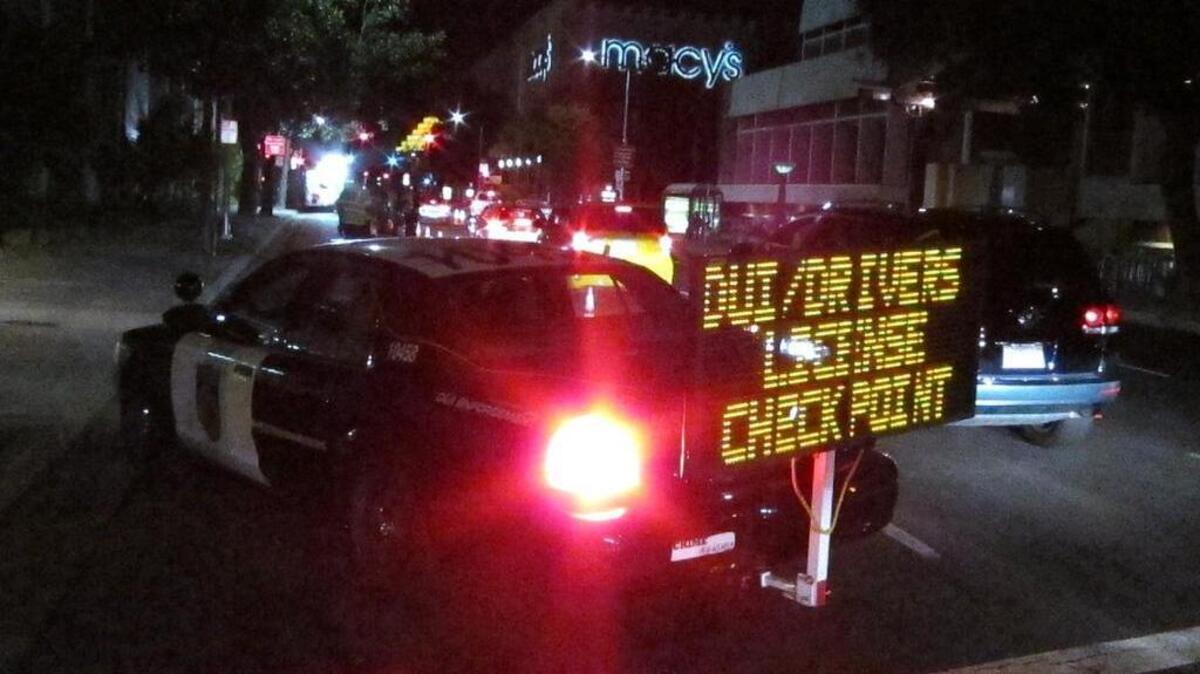 Sacramento police set up a DUI checkpoint in August.