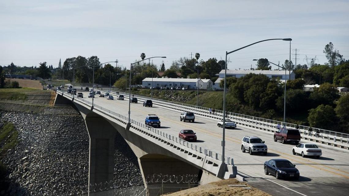 A two-car crash on Folsom Lake Crossing, seen here in 2009, left three people on Sunday, July 17, 2016.
