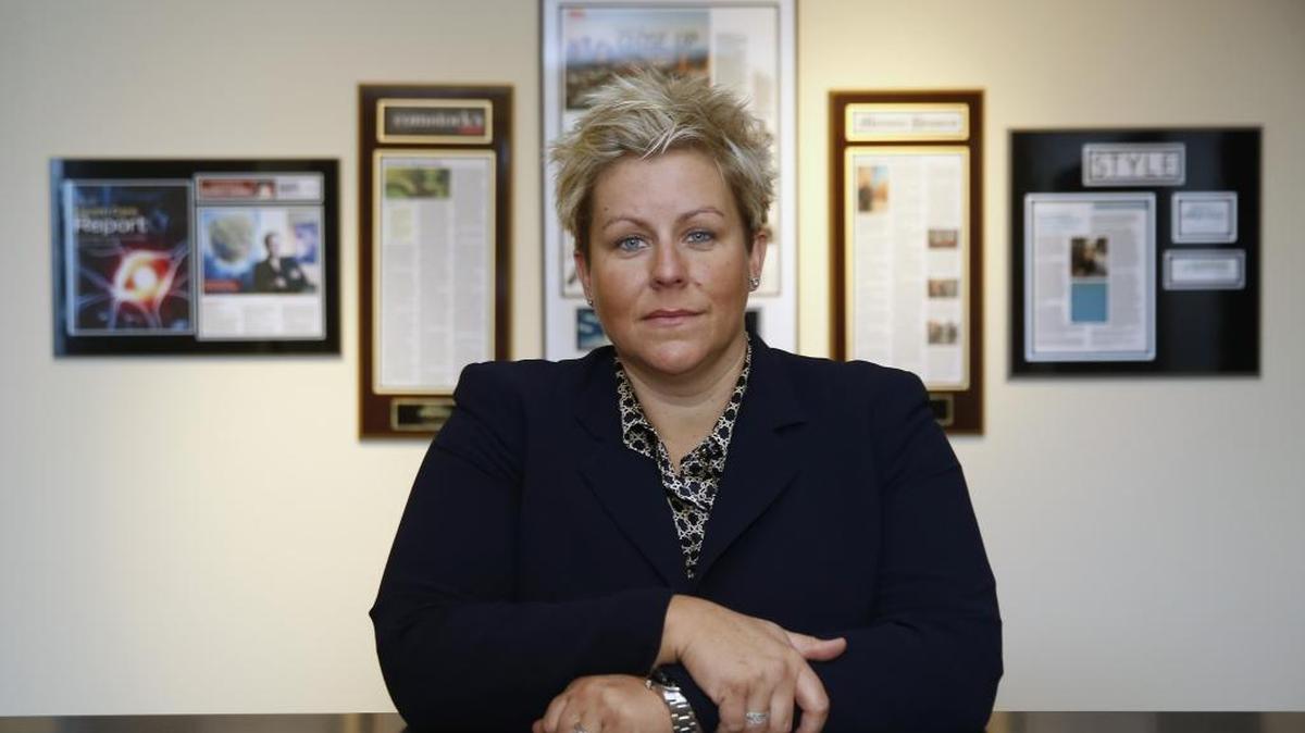 Cate Dyer, chief executive officer and founder of StemExpress, poses at the company's office in Placerville, on Sept. 8, 2015.