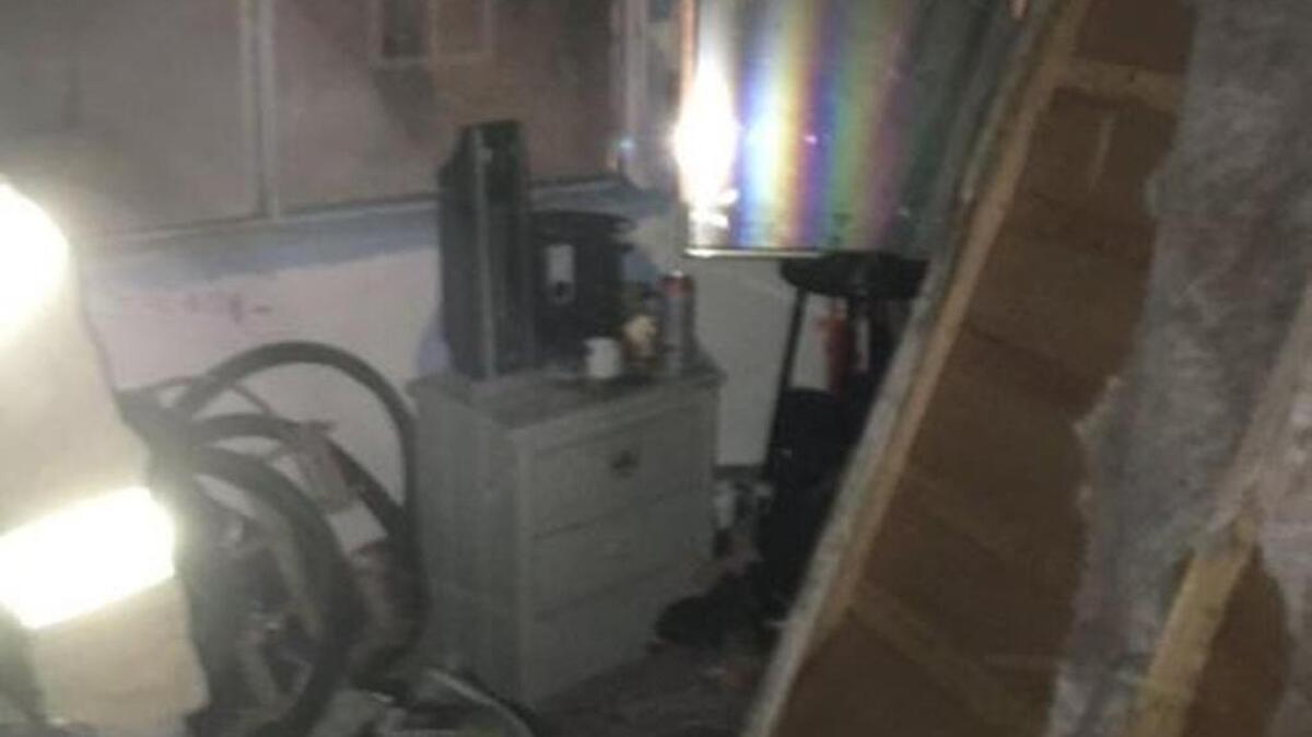 Firefighters were called to the blaze in the 5700 block of Walerga Road on Tuesday.