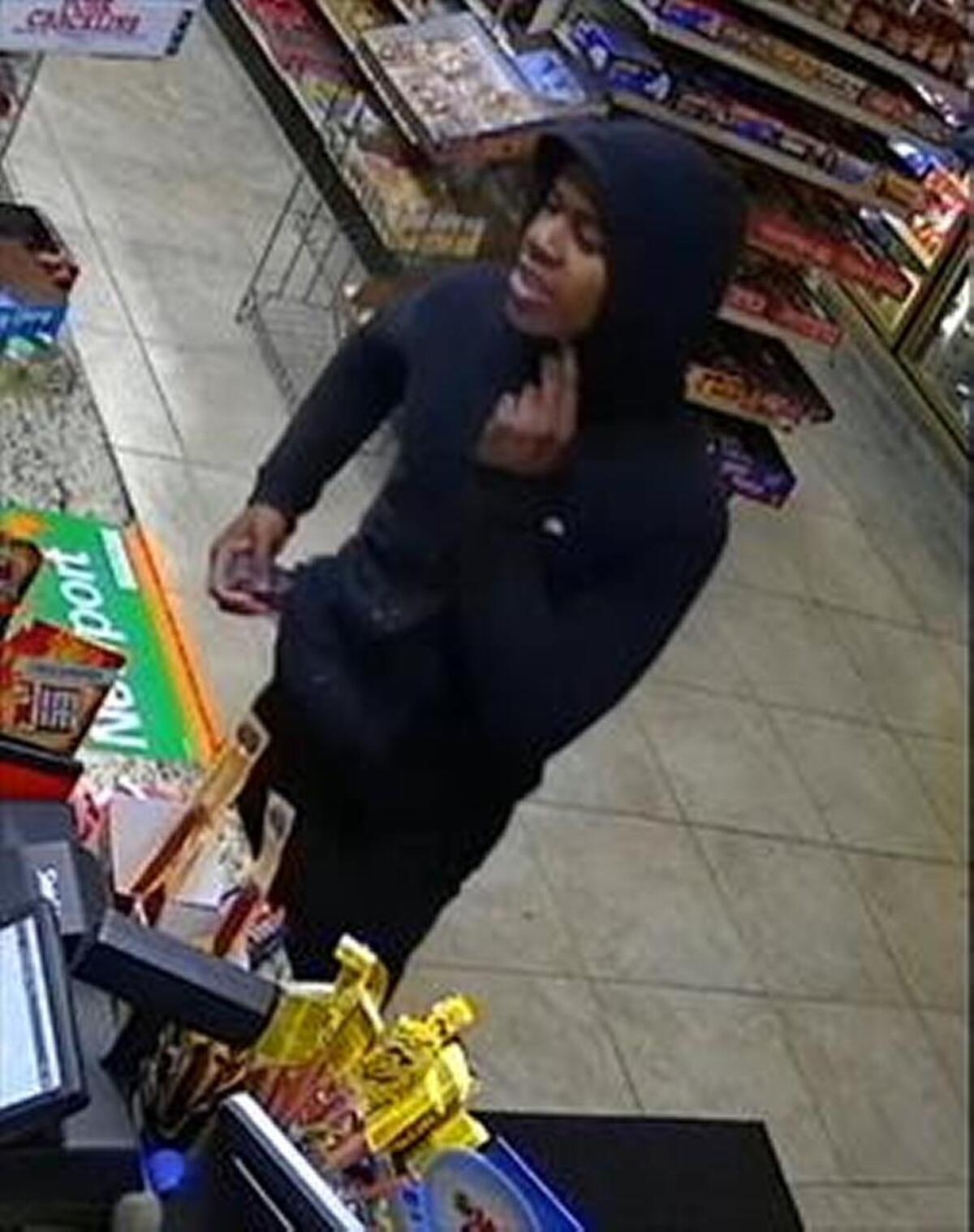 Suspect in armed robbery reported Friday night to the Sacramento Police Department at a store on 17th and T streets.