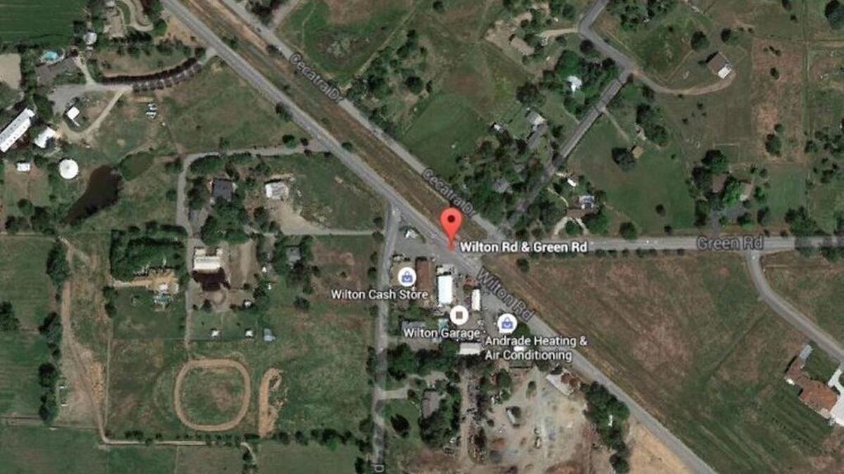 Google Earth image shows approximate location of the crash at Wilton Road, north of Green Road, at about 5 p.m. Wednesday.