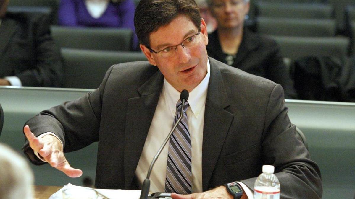 
Then-Sacramento Police Chief Rick Braziel answers a question before the Seattle City Council in 2010, as he sought to be Seattle’s police chief.
