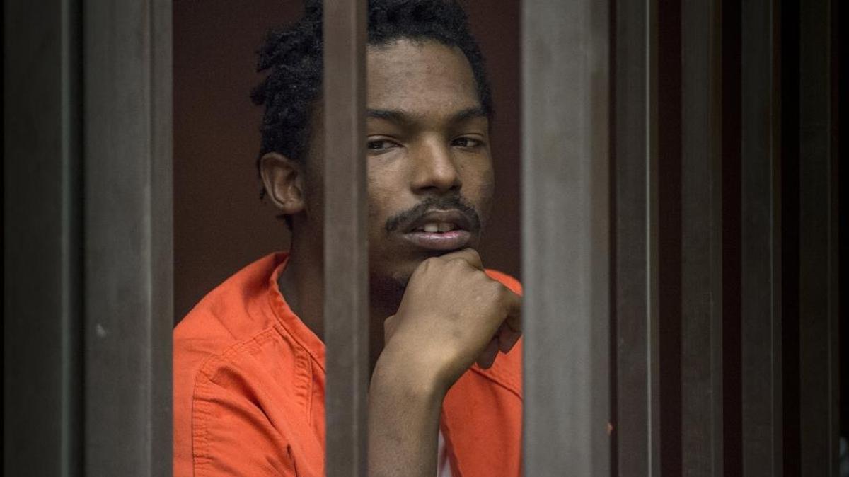 Keiyonte Davis, accused of advertising a 16-year-old girl for sex on Backpage.com, listens to charges against during his first court appearance on Friday, Oct. 21, 2016 in Sacramento. Davis’ alleged accomplice, Kayla Randall, was in court Monday for a bail hearing.