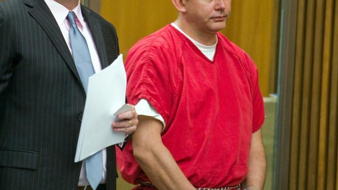 Former Stockton Mayor Anthony Silva, right, is represented by his lawyer N. Allen Sawyer during an appearance Monday in Department 35 of the San Joaquin County courthouse in downtown Stockton for an arraignment on charges of embezzlement, money laundering and grand theft from the Stockton Boys & Girls Club and the Kids Club.