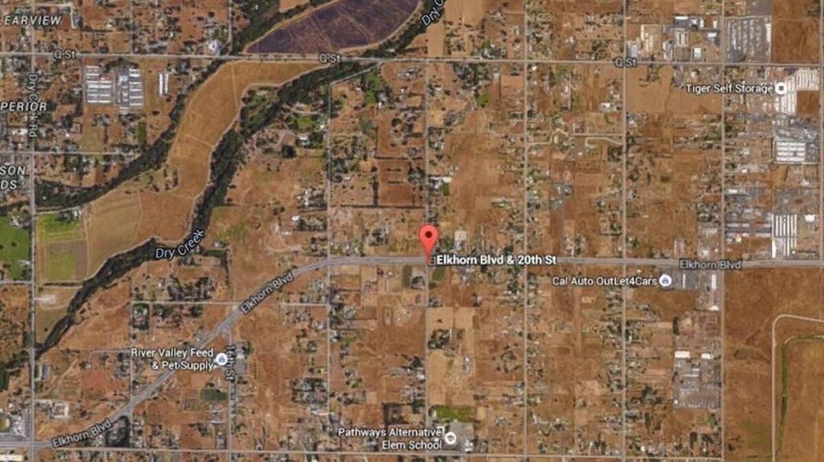 Google Earth image shows where a man’s body was reported to authorities around 4 a.m. at Elkhorn Boulevard and 20 th Street near Rio Linda.