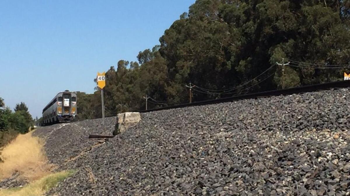 Amtrak train at scene of fatal crash
