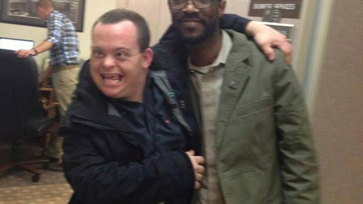 John Masterson, an aide in the governor’s office through the Best Buddies non-profit program, posted on Facebook Sunday evening: “I love you, Mr. Nick. I am going to miss you” attached to his photo of Nicholas Broadway, 36.