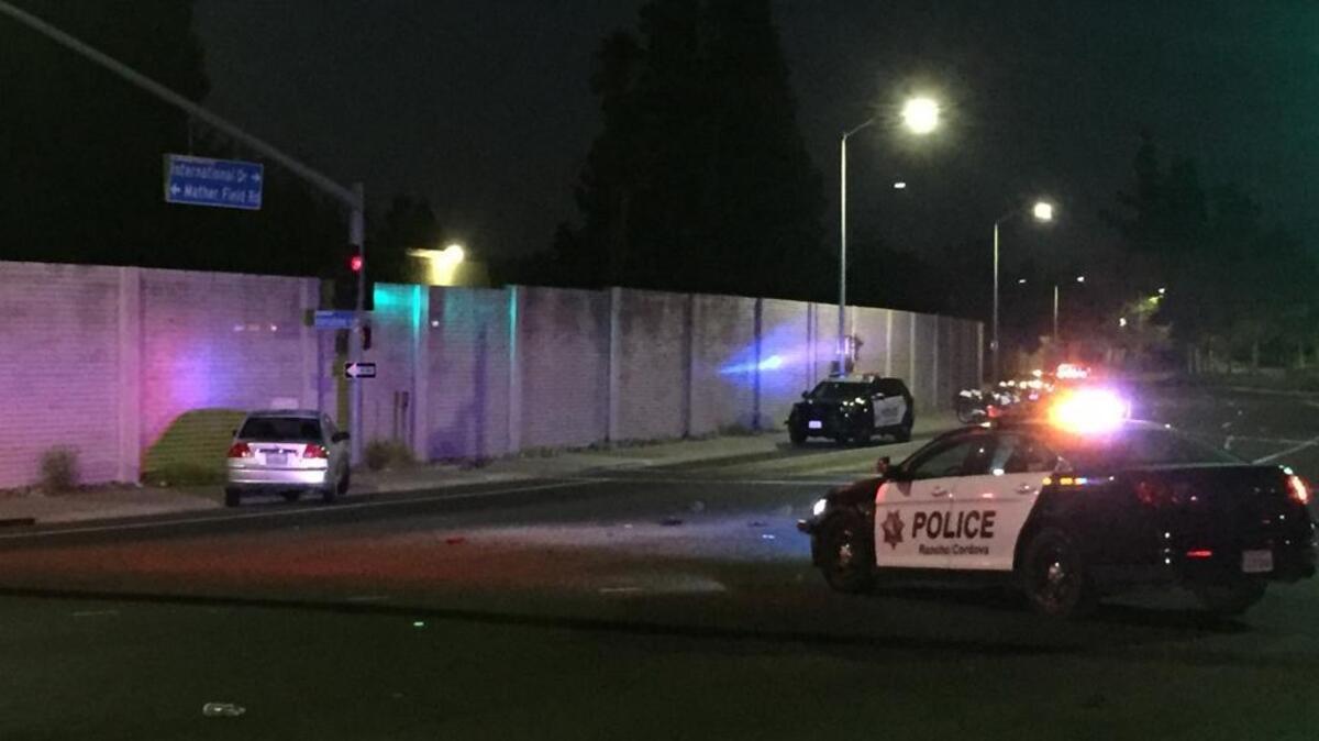 A man in a wheelchair was fatally injured when he was struck by a vehicle as he crossed Mather Field Road at International Drive in Rancho Cordova on Friday evening, Oct. 6, 2017.