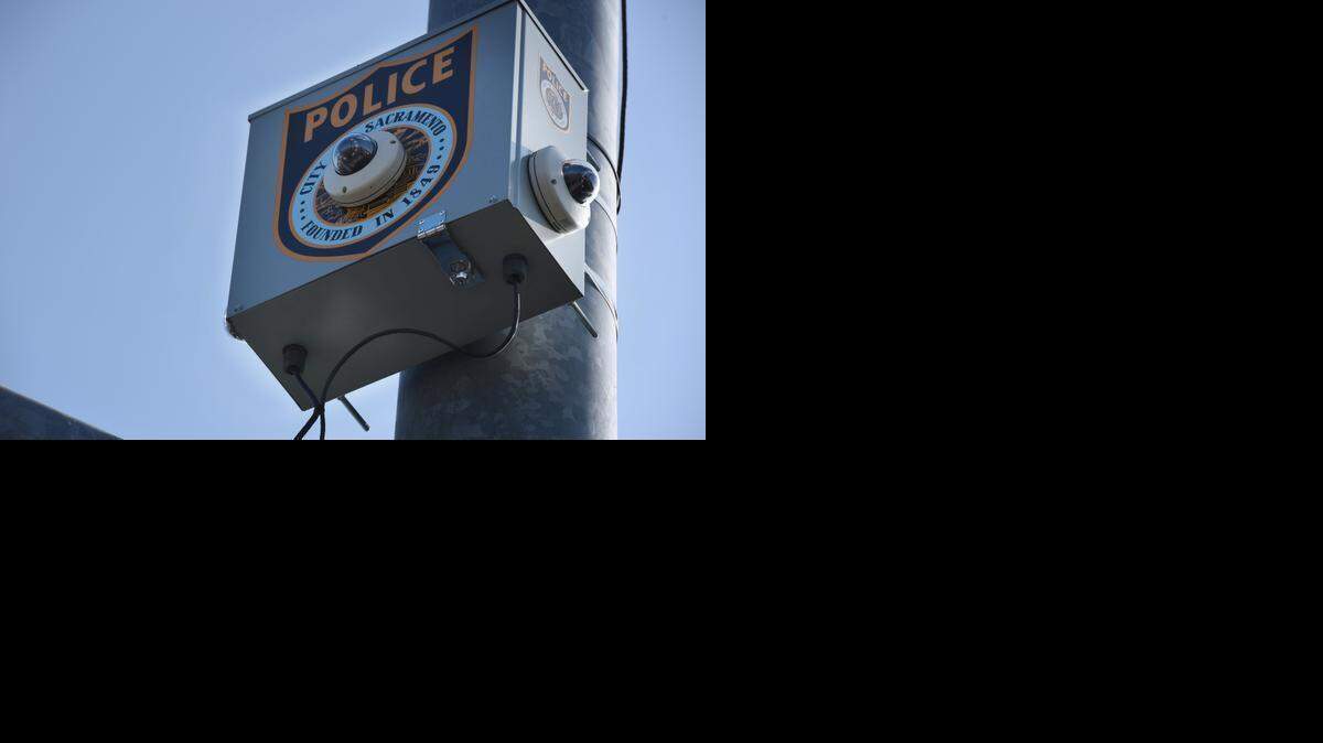 
A Sacramento police department license plate reader monitors an intersection in South Natomas. 
