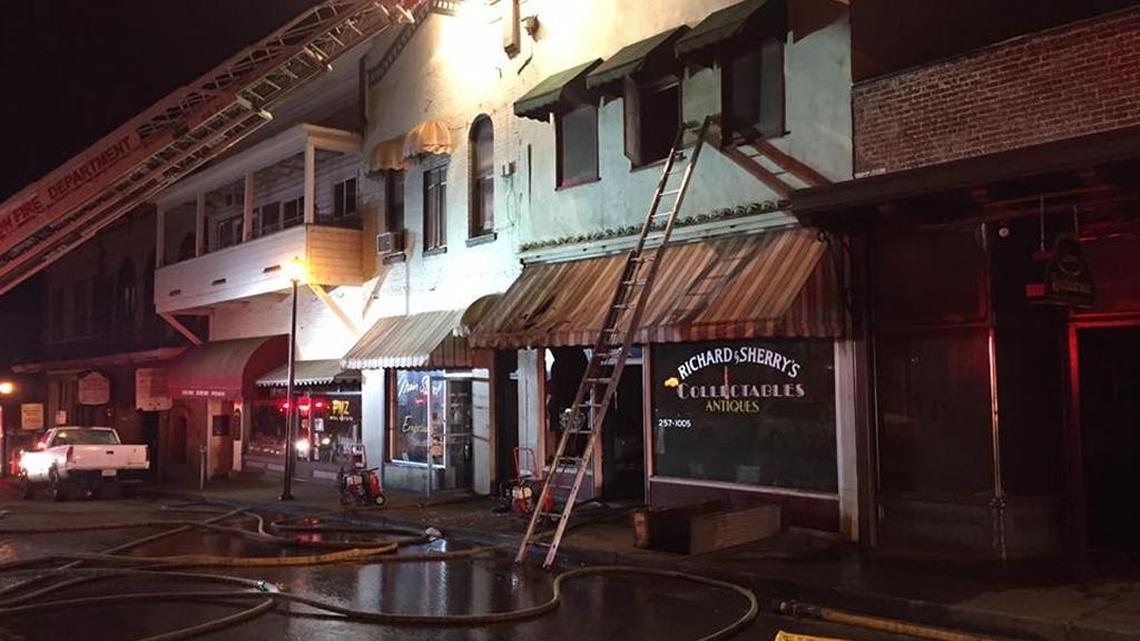 Fire controlled on Main Street in Jackson.